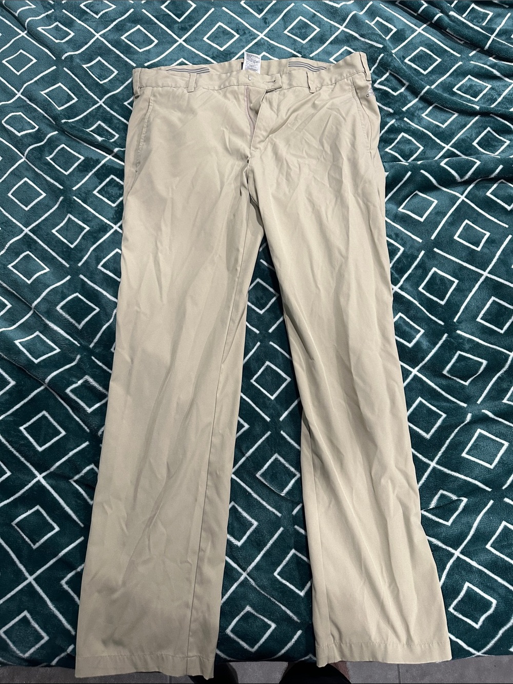 adidas Men's Wide-Leg Pants in Light Khaki